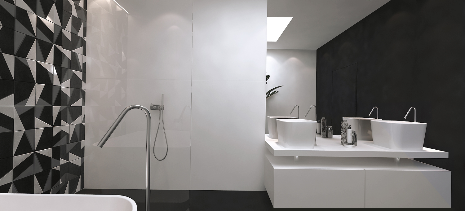 015 mono projektant wnętrz śląsk katowice gliwice nowoczesna łazienka minimalistyczna